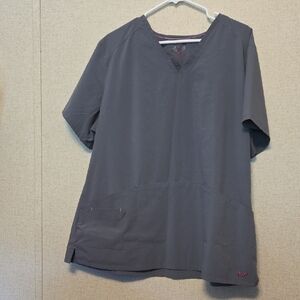 Smitten Charcoal Short Sleeve V-Neck Tee